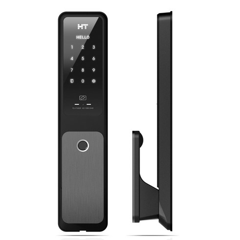 현대HT 도어락 지문인식 푸시풀 무타공 IoT 디지털 자가설치 와이파이 모듈 포함 구매, 고객직접설치, TDL-P1102F Wi-Fi + TWS-W4000