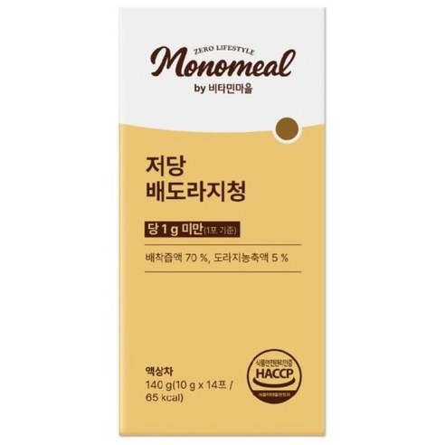 비타민마을 모노밀 알룰로스 저당 배도라지청 스틱, 14개, 10g