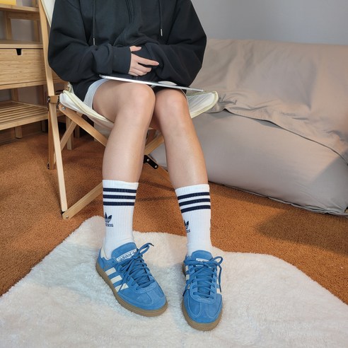 아디다스 Adidas 핸드볼 스페지알 남녀공용 데일리 스니커즈 운동화 블루/오렌지
