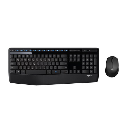 로지텍코리아 MK345 무선 키보드 마우스 세트, 블랙, 일반형