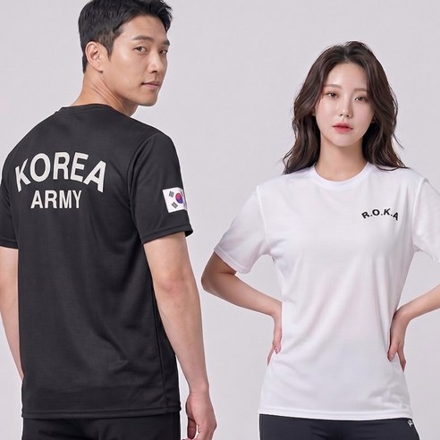 ROKA 로카 쿨링 반팔티 KOREA 코리아 육군 군대 군인 곰신 여름 냉감 메쉬 기능성 트레이닝 라운드 체육대회 단체 반티 유니폼