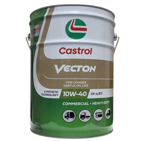캐스트롤 벡톤 10W40 20L DPF 유로6 TIER-4 고성능 합성 디젤 엔진오일 (리무라 R5 급) CK-4 E11 화물차 트랙터 중장비 선박용, 10W-40, 1개