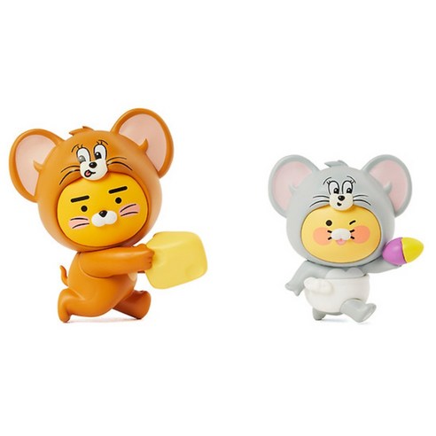 톰과 제리X카카오프렌즈 차량용방향제_라이언&춘식이 세트 송풍구형, 프레쉬 그린, 1개