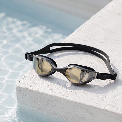 보코토 성인용 수경 자외선차단 인체공학 눈보호 물안경, 블랙, 1개