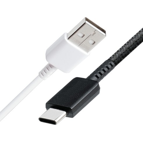 USB C to A 초고속 25w PD 60W 충전 케이블 TPE소재 블랙 화이트 1m 2m, 1개