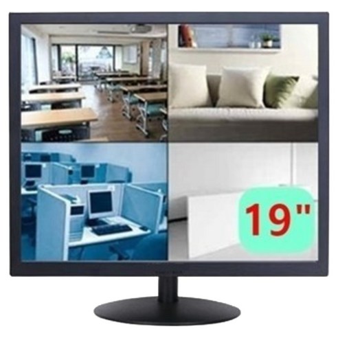 19인치 BNC 4:3 cctv 모니터 BNC in(2ea) out(1ea) USB HDMI RGB 빌딩 아파트관리소 학원 매장 업소용 CCTV모니터 KTRL-190BNC 모델, 19인치 BNC 전용 4:3 AV 모니터 =1대, 48cm