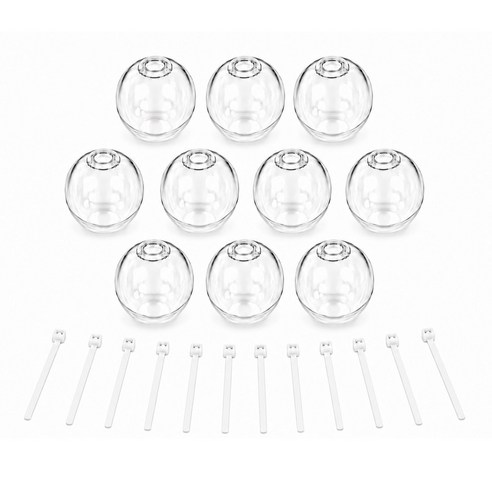 라라홈 왁뿌볼 DIY 말랑이 고무공 만들기 키트, 10개, 투명공+케이블타이