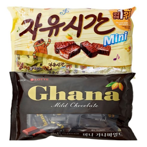 미니 가나 마일드 175g 1P + 미니 자유시간 180g 1P 총 2P, 1세트, 355g
