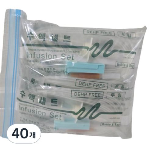 두원 수액세트 무침(IF-DFNW) Without needle DEHP FREE, 40개