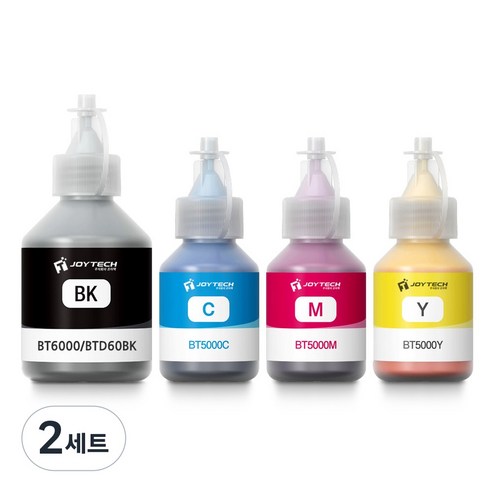 잉크다파라 브라더 호환잉크 BTD60 BT6000 BT5000 세트, 검정+파랑+빨강+노랑, 2세트