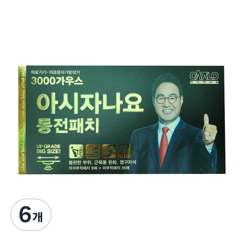 이만기 아시자나요 3000가우스 동전패치, 6개