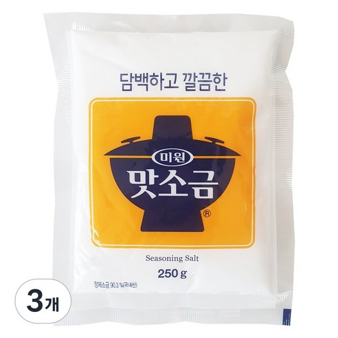 미원 맛소금, 250g, 3개