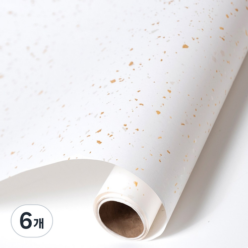 star starred 포장용 글리터 티끌지 롤(Roll) 43cm(폭) 3M(길이), 6개, 화이트