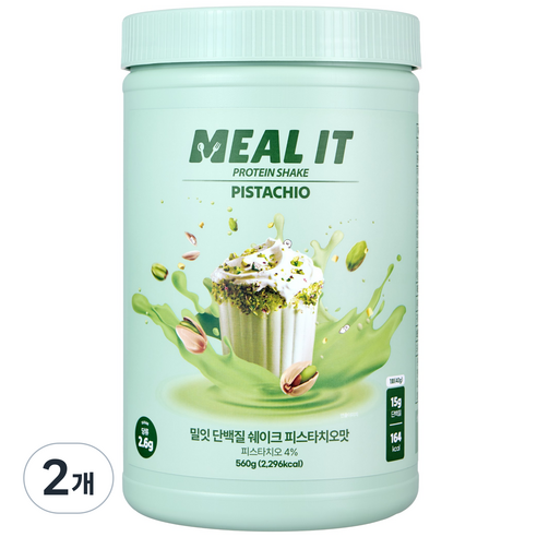 밀잇 식단관리 대용량 쉐이크 피스타치오맛 560g, 2개 솔직 후기 | 실사용자 리뷰 분석 썸네일