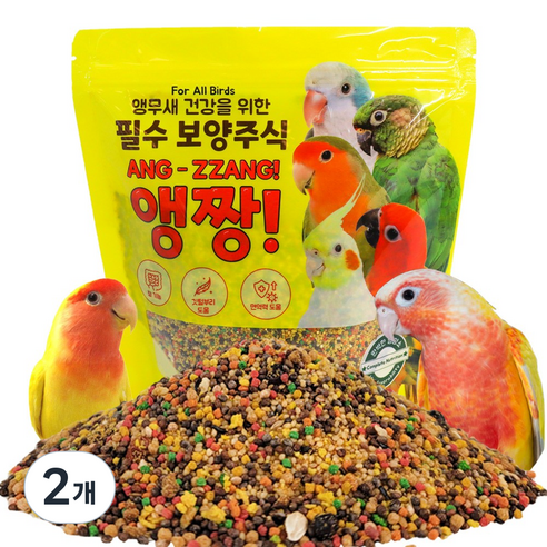 리프패럿 앵무새 필수 보양식 앵짱 사료, 500g, 2개