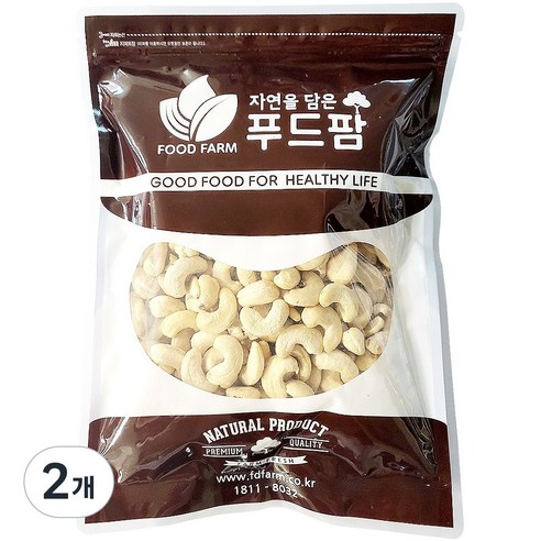 푸드팜 생 캐슈넛, 500g, 2개