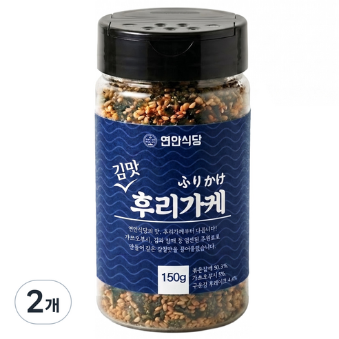 [주먹밥 가루 후리카게] 연안식당 김맛 후리가케, 2개, 150g