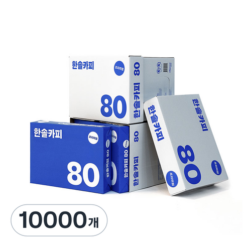 한솔카피 복사용지 80g, A4, 10000개