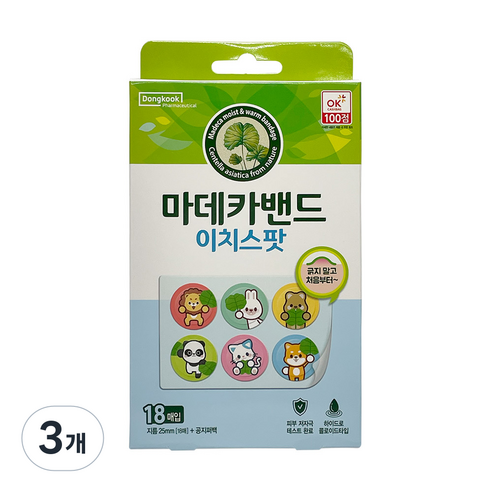 마데카밴드 이치스팟 18개입, 3개, 18매입