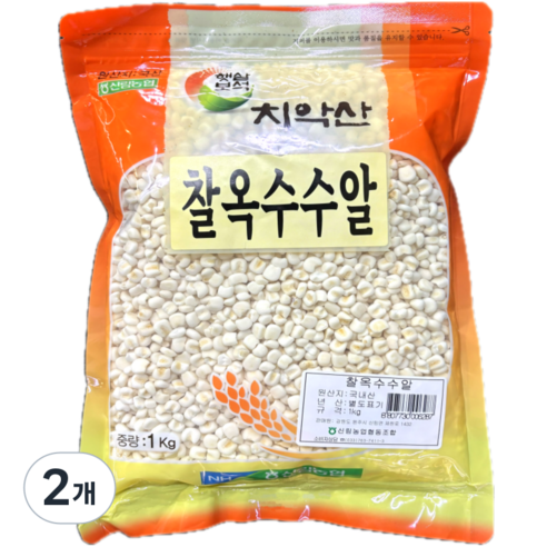 농협 치악산 국산 찰옥수수알, 1kg, 2개