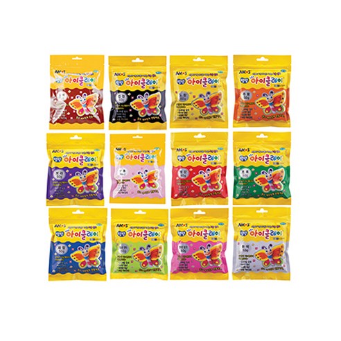 아모스 탱탱 아이클레이 파우치 2500 (1개입), 초록, 50g, 1개