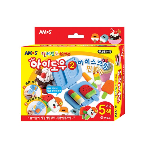아모스 컬러점토 아이도우2 아이스크림 만들기, 혼합색상, 1개