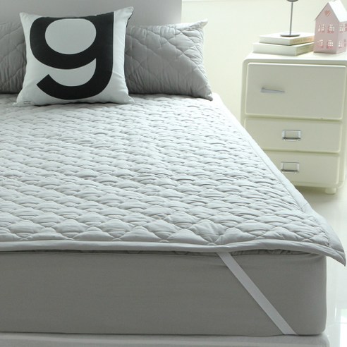 바숨 순면 누빔 침대 패드