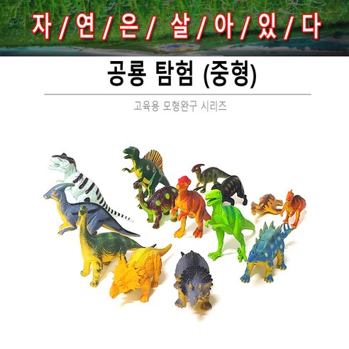 이종욱토이 공룡탐험 중 자연은살아있다 피큐어 교육용완구 학습용완구, 공룡탐험(중), 1세트
