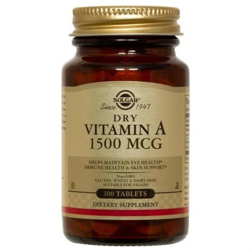 솔가 드라이 비타민A 1500mcg 타블렛, 100정, 1개