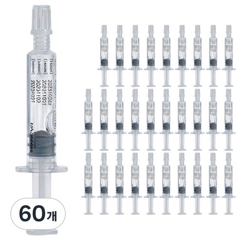 HP 일회용 멸균생리식염수 염화나트륨액 주사기형 3ml, 60개