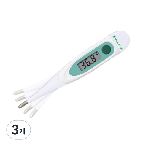 겨드랑이체온계 액와체온계 수은 대용 약국 신생아 아기 강아지, 플랙서블팁-10초, 3개