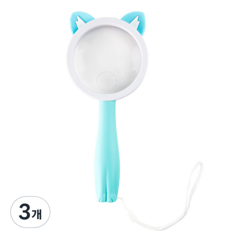 멜팅마켓 휴대용 손잡이형 돋보기, 블루, 3개