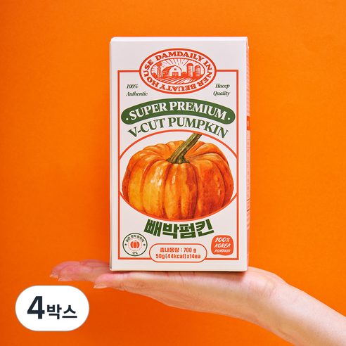 빼박펌킨 늙은 호박차 국산 호박 음료 액상 50g 14개입, 700g, 4박스
