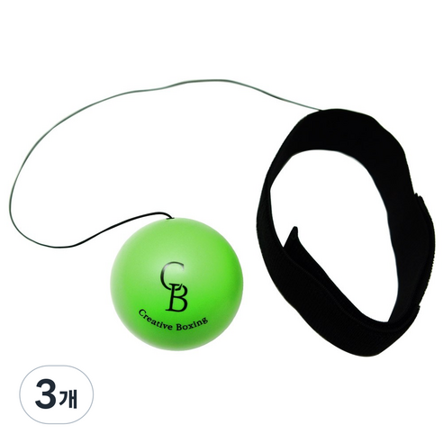 Creativeboxing TAP Ball 복서용 탭볼, 그린 복서용, 3개