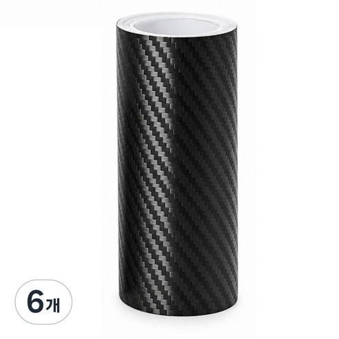 무광 3D 차량용 카본 시트지 랩핑지 스크래치 보호필름, 6개, 10cmx5M