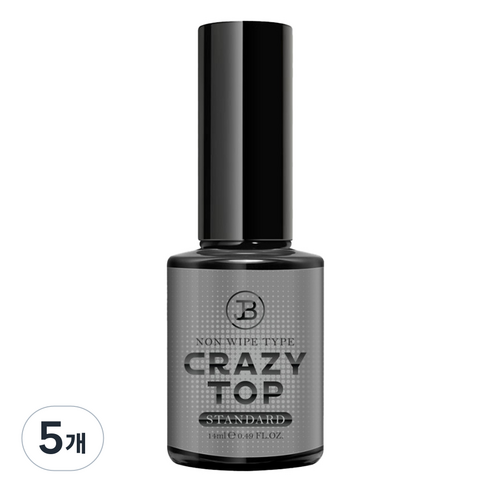 TIARA 논와이프 크레이지 오버레이 탑 젤, 스탠다드, 14ml, 5개