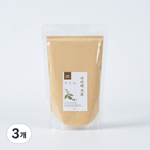 백년본가 100% 국산 곡물 식사대용 서리태 가루, 3개, 500g
