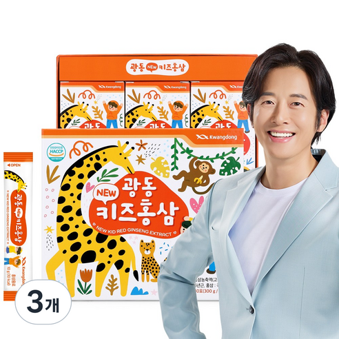 광동 뉴키즈 홍삼스틱, 300g, 3개