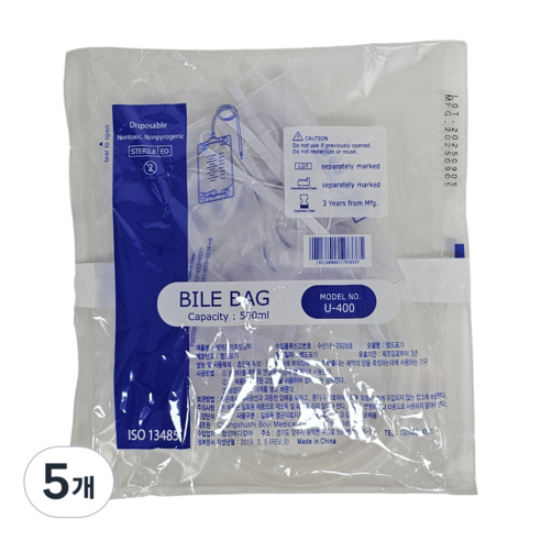 협성 바일백 (Bile Bag) 소변유량 hs-u-400, 5개