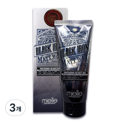 미엘 블랙 아이언 매트 왁스 150g, 3개