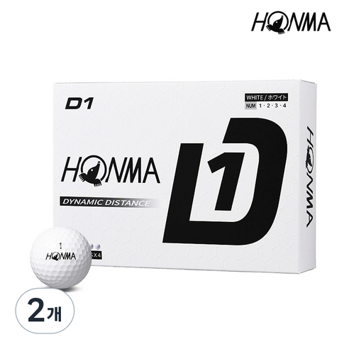 24 혼마 D1 골프공 12알, 화이트, 2개, 12개입