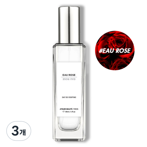 떼시스 오로즈 달콤한 로즈 베리 플로럴 니치 향수 오드퍼퓸, 3개, 30ml