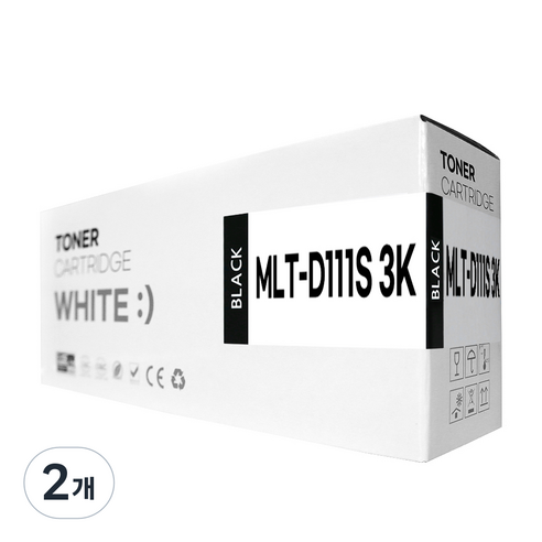 MLT-D111S 토너 SL-M2027 M2074F M2077F, 3000매 검정, 2개