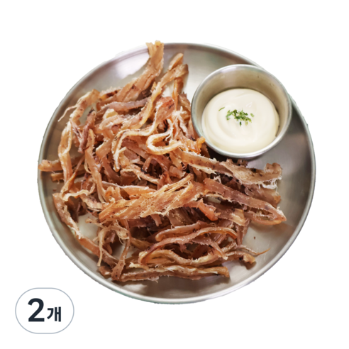 [건파파] 쫄깃한 오징어 꽃징어 슬라이스 주전부리 맥주안주 술안주, 250g, 2개