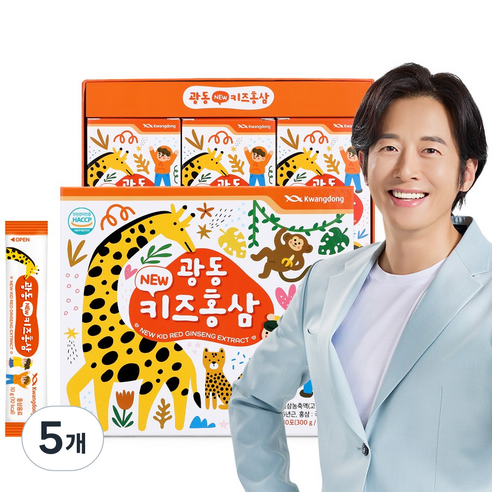광동 뉴키즈 홍삼스틱, 300g, 5개