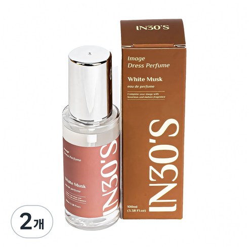 인써티 오드퍼퓸 섬유 향수 드레스퍼퓸, 2개, 100ml, 17.화이트머스크