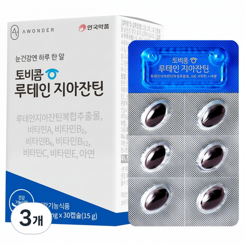 토비콤 루테인 지아잔틴, 30정, 3개