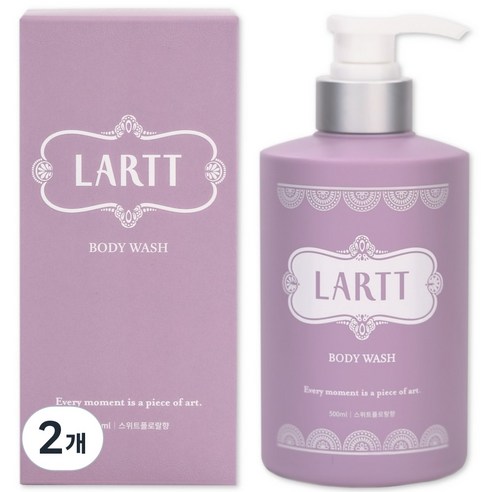 라르트 노네랄 노인냄새 땀 체취 제거 천연 바디워시 스위트플로랄향, 500ml, 2개