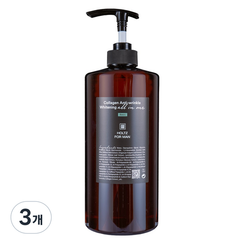 홀츠포맨 남자 올인원 화장품 1000ml 대용량 남성 주름개선 미백 보습 탄력 스킨 로션 에센스, 1L, 3개