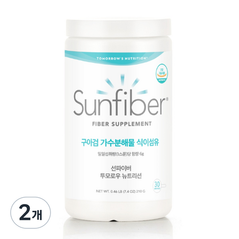 구아검가수분해물 미국 썬화이버 식이섬유 구아콩 쾌변 210g, 2개